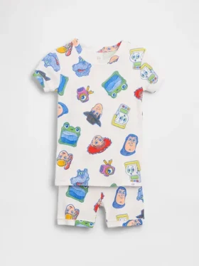 GAP × Disney Baby og Småbarn pyjamasett med shorts i økologisk børstet bomull