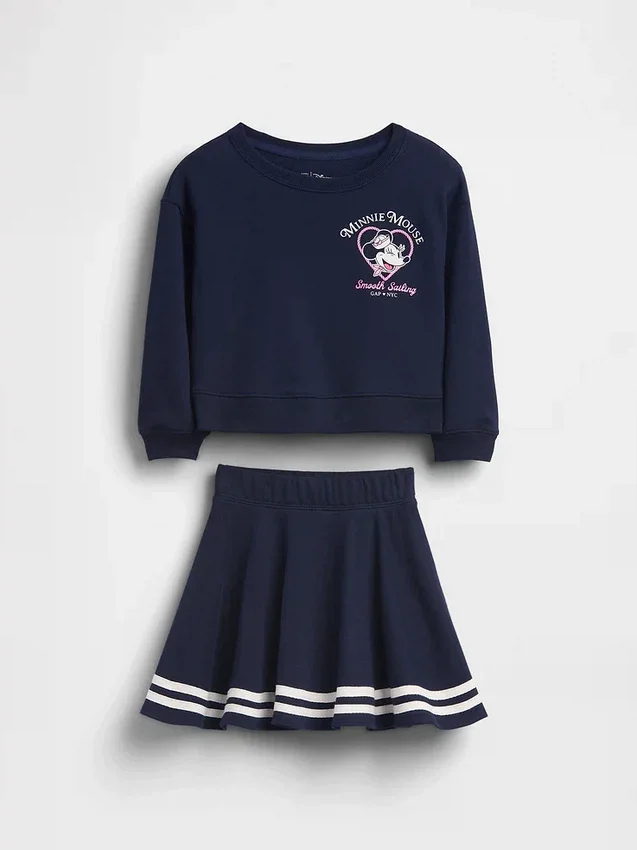 Gap × Disney Baby og Småbarn Vintagesoft Terry-skort-sett