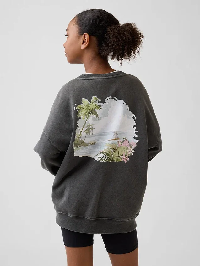 GAP × Disney barnesweatshirt i Vintagesoft-stil med oversized passform