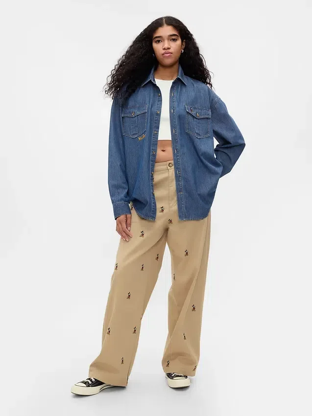 GAP × Disney denim-westernskjorte