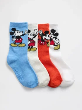 GAP × Disney Mickey Mouse-sokker for småbarn (4-pakning)