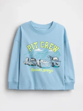 Gap × Disney T-skjorte med grafisk motiv for Baby og Småbarn – Cars
