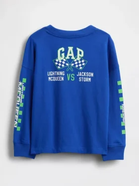 Gap × Disney T-skjorte med grafisk motiv for Baby og Småbarn – Cars