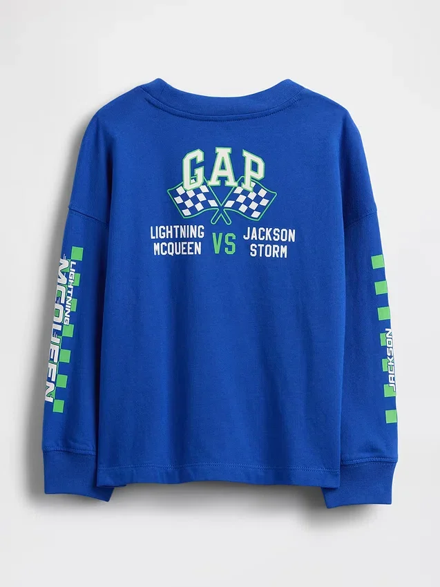Gap × Disney T-skjorte med grafisk motiv for Baby og Småbarn – Cars