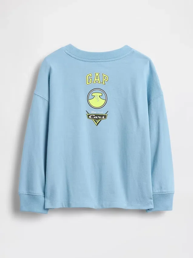 Gap × Disney T-skjorte med grafisk motiv for Baby og Småbarn – Cars