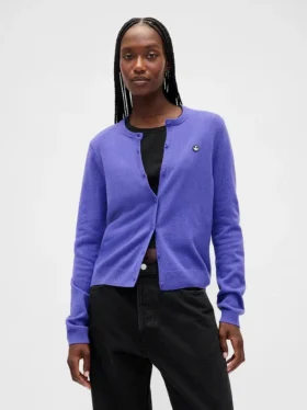 GAP × Disney Tim Burtons «The Nightmare Before Christmas» CashSoft-cardigan med hodeskalle