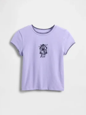 Gap × Disney Tim Burtons «The Nightmare Before Christmas» – grafisk T-skjorte for barn i krympet passform