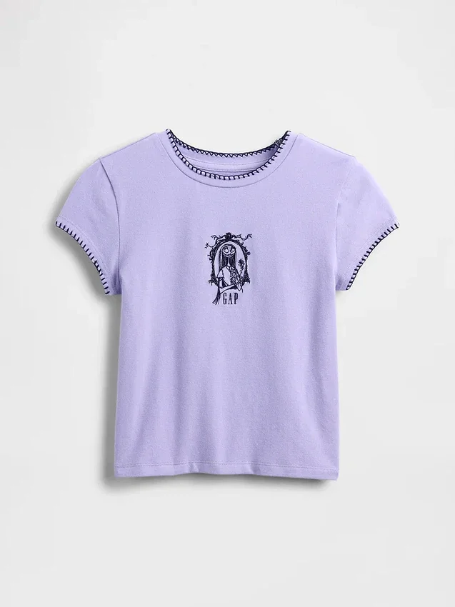 Gap × Disney Tim Burtons «The Nightmare Before Christmas» – grafisk T-skjorte for barn i krympet passform