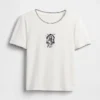 GAP × Disney Tim Burtons «The Nightmare Before Christmas» moderne, innsvingt T-skjorte
