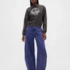GAP × Disney Tim Burtons «The Nightmare Before Christmas» tykk sweatshirt med hodeskalle