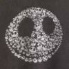 GAP × Disney Tim Burtons «The Nightmare Before Christmas» tykk sweatshirt med hodeskalle
