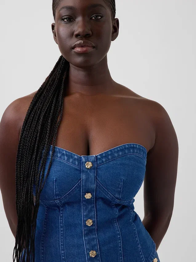 Gap × Hfr denimkorsett-top fra Atelier Ndigo