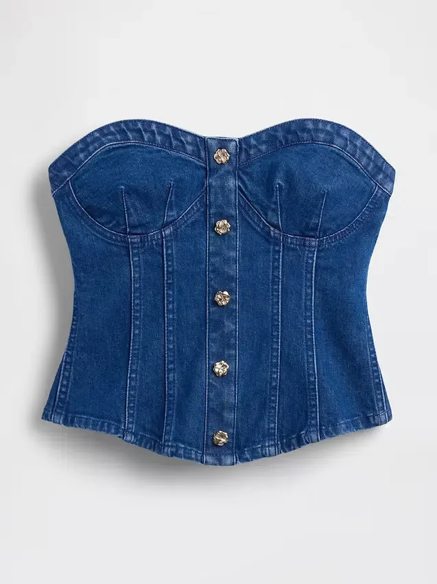 Gap × Hfr denimkorsett-top fra Atelier Ndigo