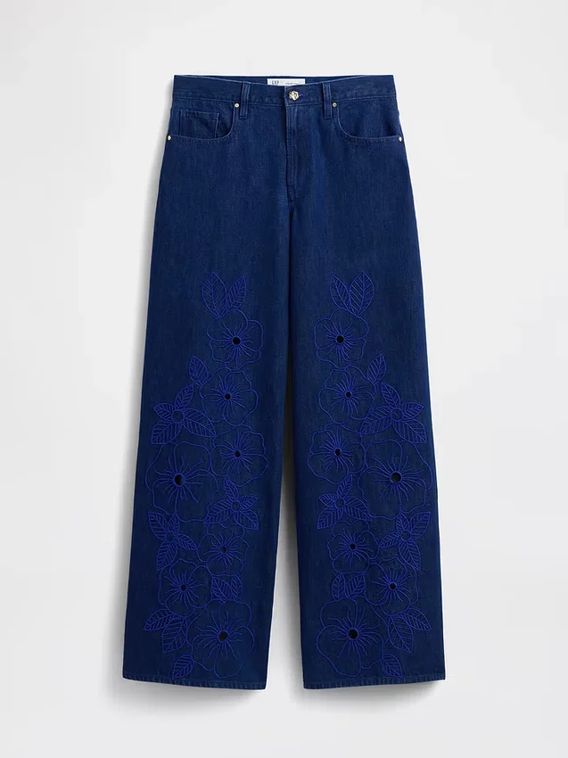 Gap × Hfr lavt sittende, ekstra baggy Jeans med blomstermønster fra Atelier Ndigo