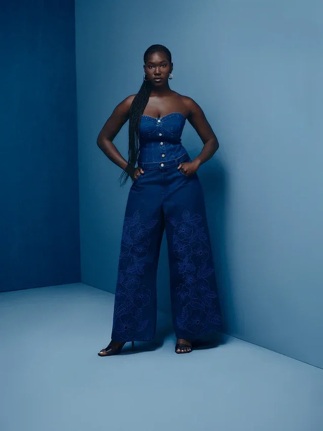 Gap × Hfr lavt sittende, ekstra baggy Jeans med blomstermønster fra Atelier Ndigo