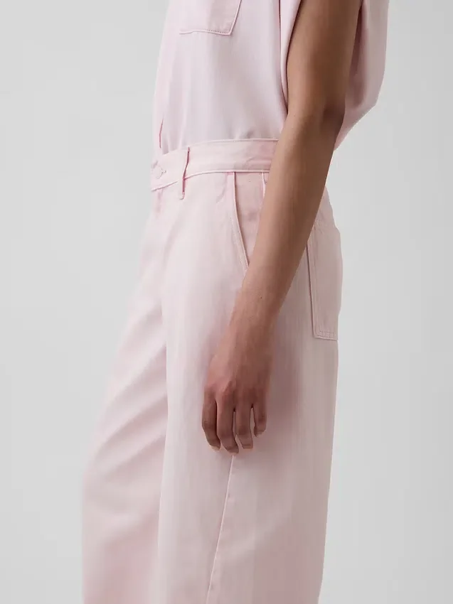 Gap × Hfr rosa baggy Barrel-Jeans med lav midje fra Nicole Benefield Portfolio
