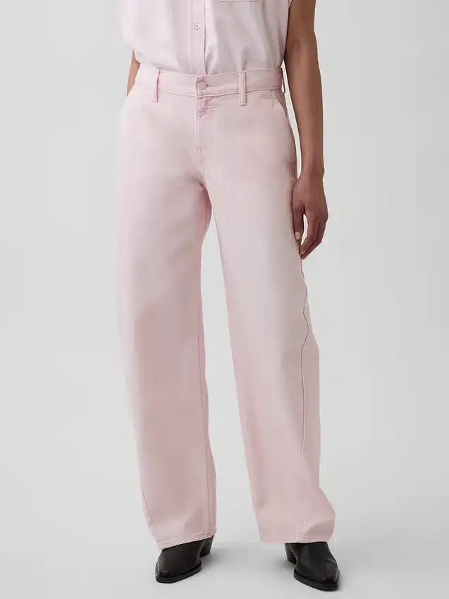 Gap × Hfr rosa baggy Barrel-Jeans med lav midje fra Nicole Benefield Portfolio