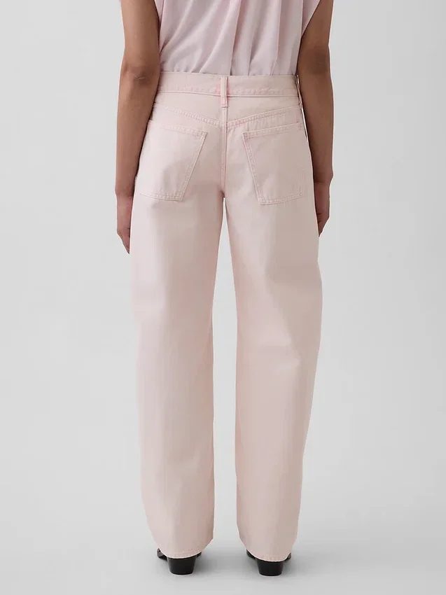 Gap × Hfr rosa baggy Barrel-Jeans med lav midje fra Nicole Benefield Portfolio