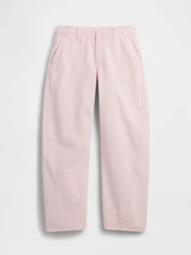 Gap × Hfr rosa baggy Barrel-Jeans med lav midje fra Nicole Benefield Portfolio
