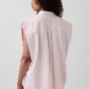 Gap × Hfr Ultrasoft Denim-skjorte med brede skuldre fra Nicole Benefield Portfolio