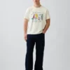 Gap Sport T-skjorte med grafisk trykk i tykk bomullsjersey