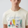 Gap Sport T-skjorte med grafisk trykk i tykk bomullsjersey