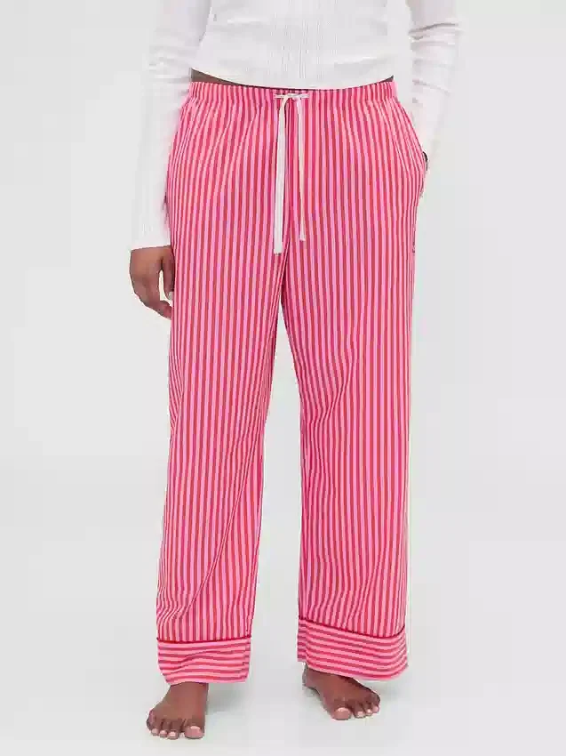 Gap × Summer Fridays Avslappede poplin-bukser med striper