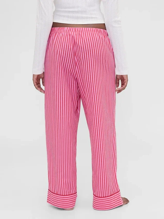Gap × Summer Fridays Avslappede poplin-bukser med striper