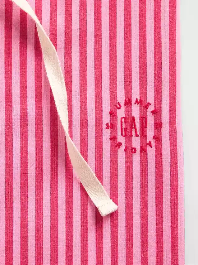 Gap × Summer Fridays Avslappede poplin-bukser med striper