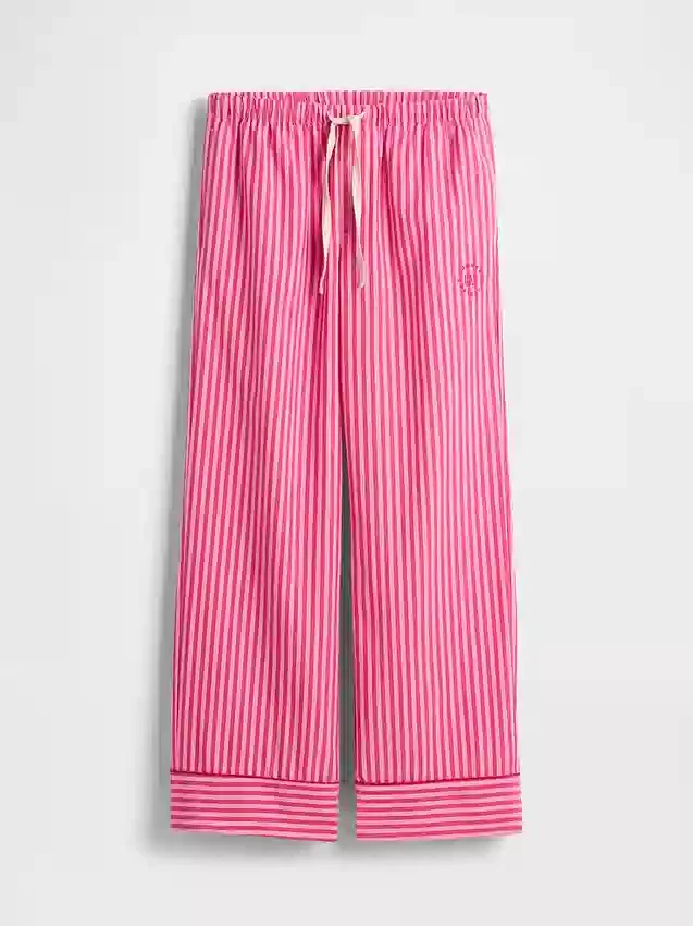 Gap × Summer Fridays Avslappede poplin-bukser med striper