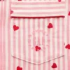 GAP × Summer Fridays avslappet pyjamaskjorte i flanell med hjerter