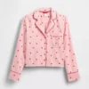 GAP × Summer Fridays avslappet pyjamaskjorte i flanell med hjerter