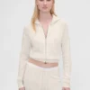 GAP × Summer Fridays CashSoft vaffelstrikket kort hettegenser