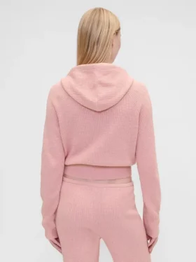 GAP × Summer Fridays CashSoft vaffelstrikket kort hettegenser