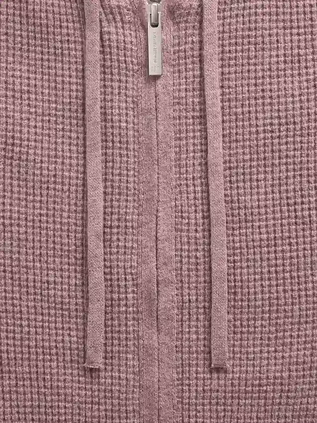 GAP × Summer Fridays CashSoft vaffelstrikket kort hettegenser