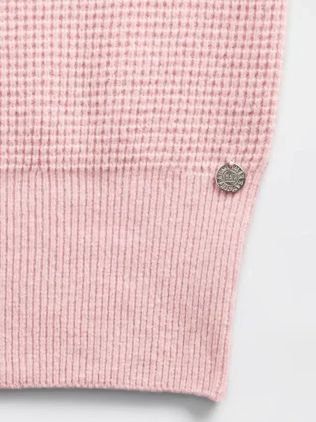 GAP × Summer Fridays CashSoft vaffelstrikket kort hettegenser