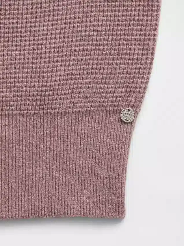 GAP × Summer Fridays CashSoft vaffelstrikket kort hettegenser
