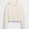 GAP × Summer Fridays CashSoft vaffelstrikket kort hettegenser
