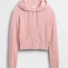 GAP × Summer Fridays CashSoft vaffelstrikket kort hettegenser