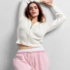 GAP × Summer Fridays CashSoft vaffelstrikket kort hettegenser