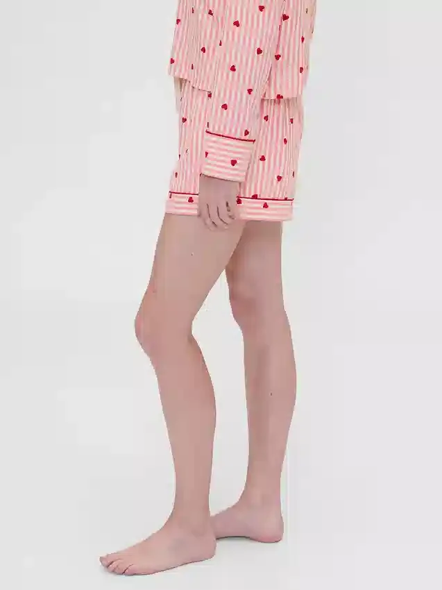 Gap × Summer Fridays Flannel Hearts Pj Shorts
