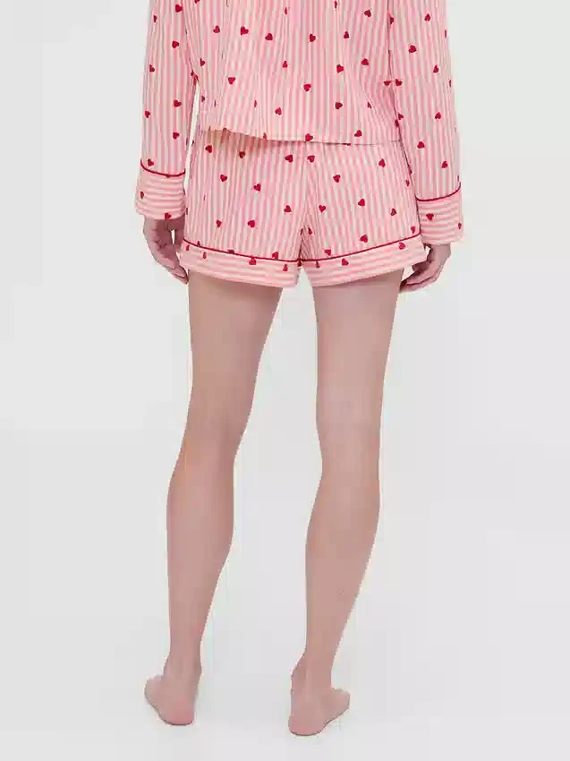 Gap × Summer Fridays Flannel Hearts Pj Shorts