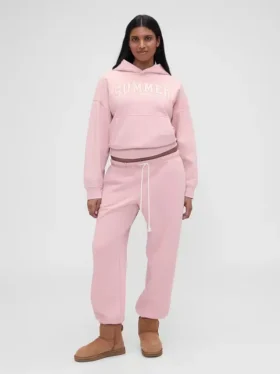 Gap × Summer Fridays Joggebukse i tykk fleece med logo og avslappet passform