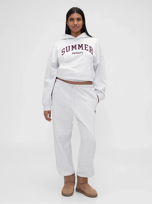Gap × Summer Fridays Joggebukse i tykk fleece med logo og avslappet passform