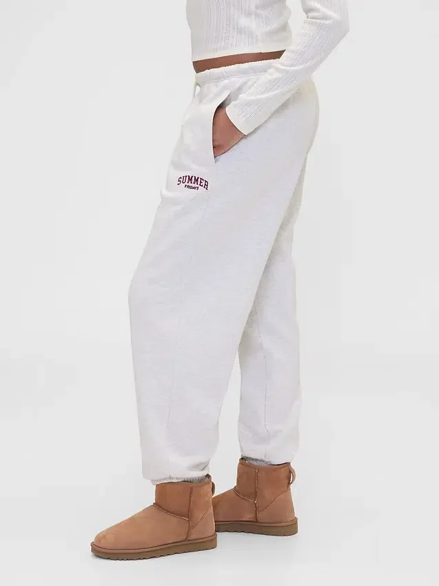 Gap × Summer Fridays Joggebukse i tykk fleece med logo og avslappet passform