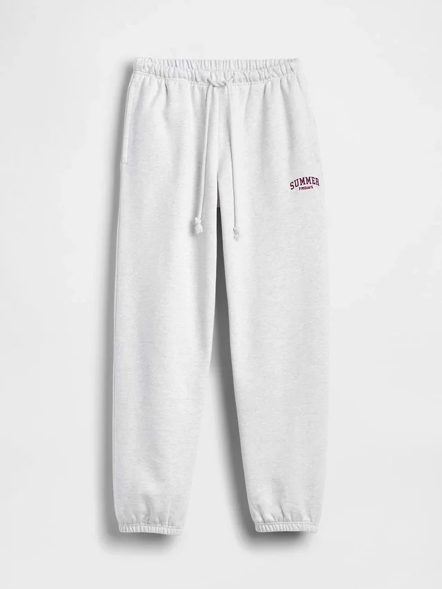 Gap × Summer Fridays Joggebukse i tykk fleece med logo og avslappet passform