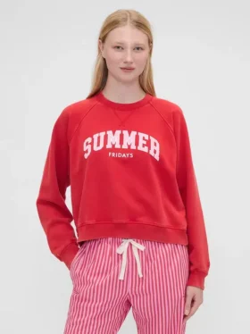 Gap × Summer Fridays Oversized raglan-sweatshirt med logo