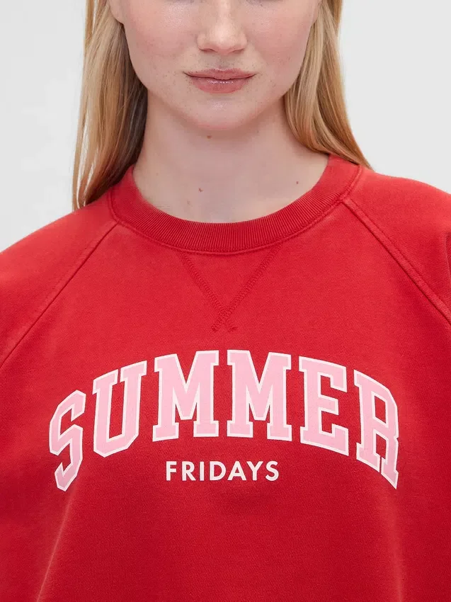 Gap × Summer Fridays Oversized raglan-sweatshirt med logo