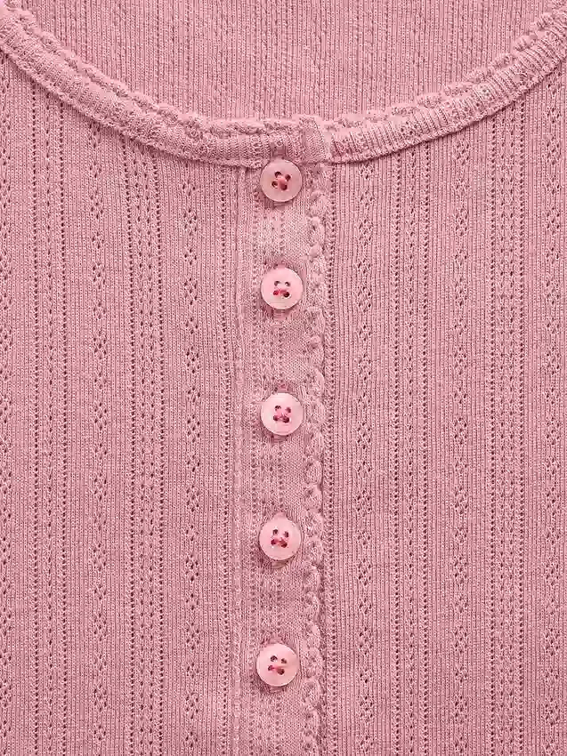 Gap × Summer Fridays Pointelle Henley-pyjamasoverdel