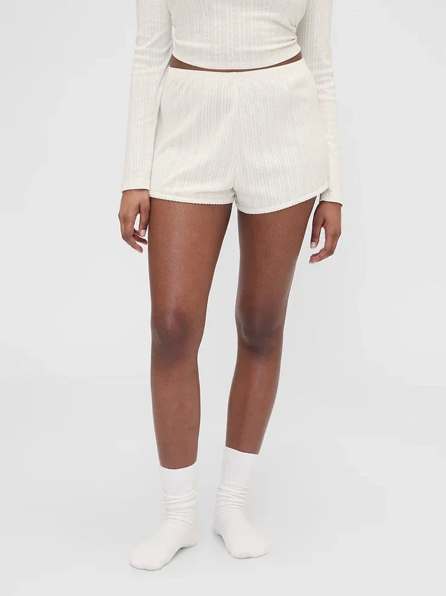 GAP × Summer Fridays pyjamas-shorts i pointelle